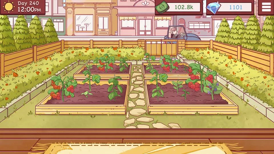 Garden in the TapBlaze game.